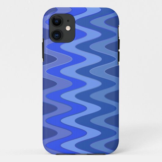 Kleurklassen ZigZag Waves - blauw Case-Mate iPhone Case (Achterkant)