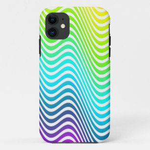 Kleurklassen ZigZag Waves - geel blauw roze Case-Mate iPhone Case