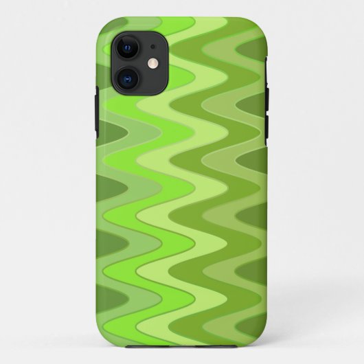 Kleurklassen ZigZag Waves - groen Case-Mate iPhone Case (Achterkant)
