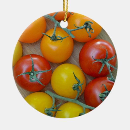 Kleurkleine tomaten keramisch ornament (Voorkant)
