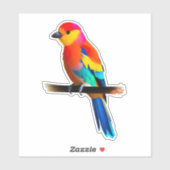 Kleurkleine vogel sticker (Vel)