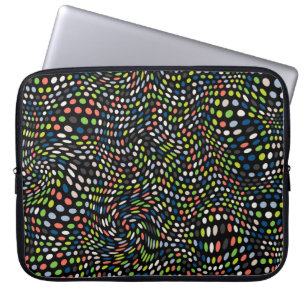 Kleurkleur kleine stippen achtergrond. cirkels gol laptop sleeve