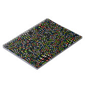 Kleurkleur kleine stippen achtergrond. cirkels gol notitieboek (Linkerzijde)