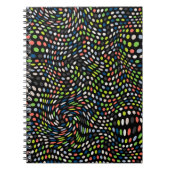 Kleurkleur kleine stippen achtergrond. cirkels gol notitieboek (Voorkant)