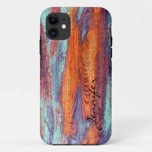 Kleurkleurendrukkorrelstructuur Retro Case-Mate iPhone Case (Achterkant)