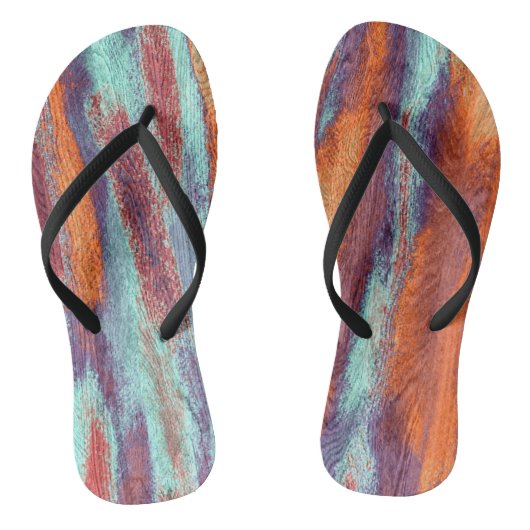 Kleurkleurendrukkorrelstructuur Retro Teenslippers (Voetbed)