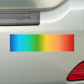 Kleurkleurgradiënt regenboog bumpersticker (Op auto)