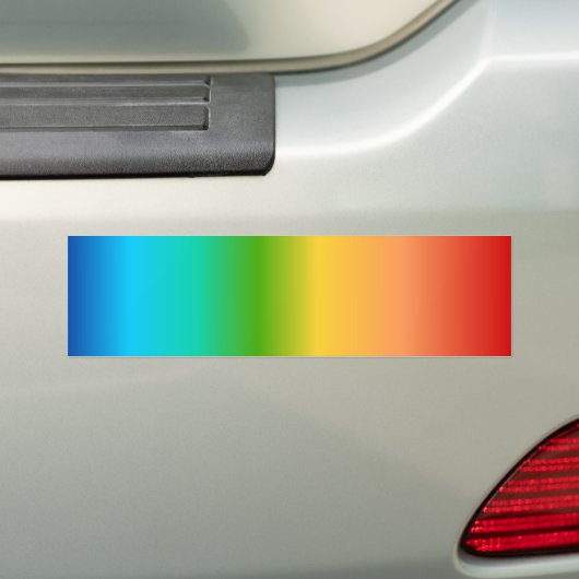 Kleurkleurgradiënt regenboog bumpersticker (Op auto)