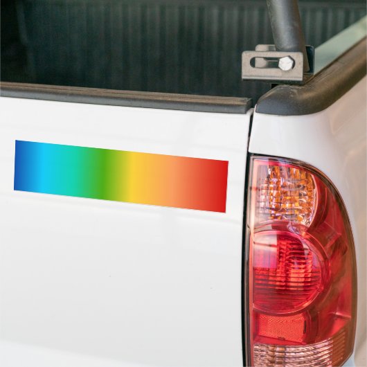 Kleurkleurgradiënt regenboog bumpersticker (Op Truck)