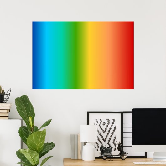 Kleurkleurgradiënt regenboog poster (Thuiskantoor)