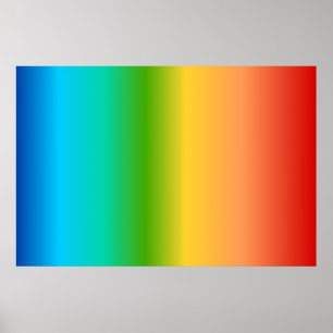 Kleurkleurgradiënt regenboog poster