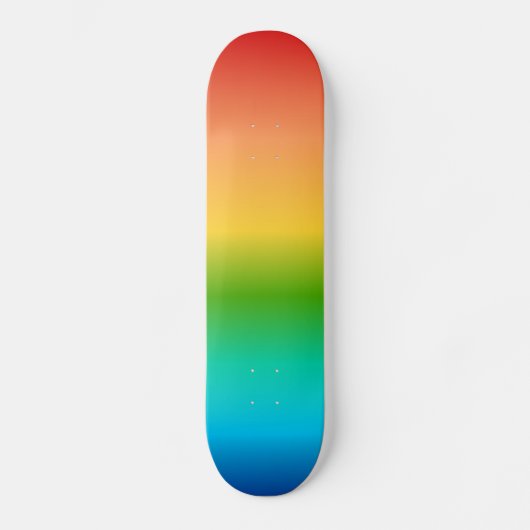 Kleurkleurgradiënt regenboog skateboard (Voorkant)