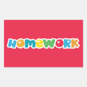 Kleurkleurig etiket op het thuiswerk (Voorkant)