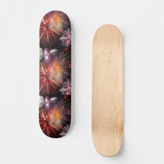 Kleurkleurig Fireworks-schermpatroon Skateboard (Voorkant)