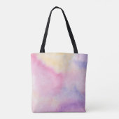 Kleurkleurig kleurig roze blauw tote bag (Achterkant)