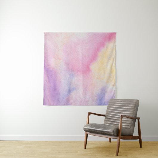 Kleurkleurig kleurig roze blauw wandkleed (In Situ (horizontaal))