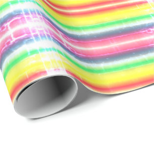 Kleurkleurig kleurkleurstofpatroon cadeaupapier