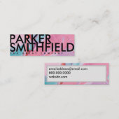 Kleurkleurig kleurstofkleuringspour mini visitekaartje (Voorkant / Achterkant)
