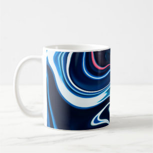 Kleurkleurig met marmer. Blauwe marmer patroonstru Koffiemok