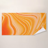 Kleurkleurig met marmer. Oranje marmerpatroon van  Badhanddoek (Badhanddoek)