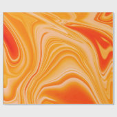 Kleurkleurig met marmer. Oranje marmerpatroon van Cadeaupapier (Vlak)