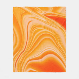 Kleurkleurig met marmer. Oranje marmerpatroon van Fleece Deken