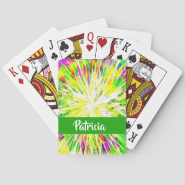 Kleurkleurig patroon van kleurstofkleurige kleurst pokerkaarten