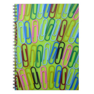 Kleurkleurig patroon van paperclips notitieboek