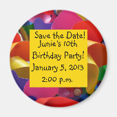 Kleurkleurig pinrad magneet (Voorkant)