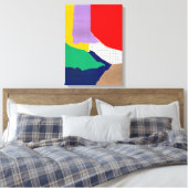 Kleurkleurig rood rood blauw canvas afdrukken (Insitu (Slaapkamer))