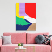 Kleurkleurig rood rood blauw canvas afdrukken (Insitu (Woonkamer))