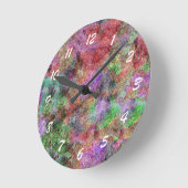 Kleurkleurig waterkleurdraaikolk ronde klok (Hoek)