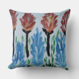 Kleurkleurig waterverf ventilator kussen