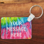Kleurkleurige achtergrond - Pas uw eigen kleur aan Sleutelhanger (Voorkant)