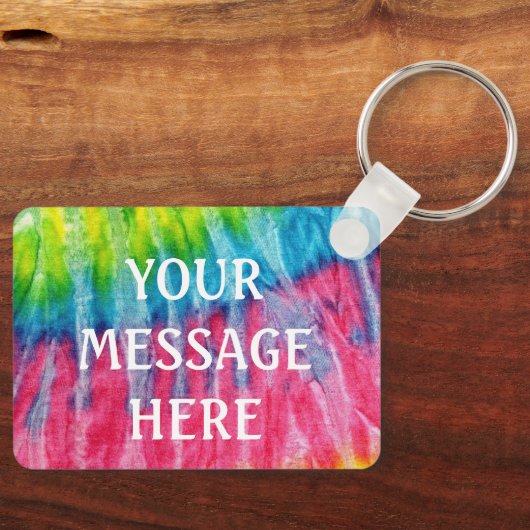 Kleurkleurige achtergrond - Pas uw eigen kleur aan Sleutelhanger (Voorkant)