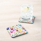 Kleurkleurige dog verven afdrukken bier onderzetter (Rechterzijde)