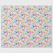 Kleurkleurige dog verven afdrukken cadeaupapier (Vlak)