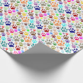 Kleurkleurige dog verven afdrukken cadeaupapier (Hoek)