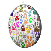 Kleurkleurige dog verven afdrukken dartbord (Voorkant Rechts)
