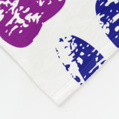 Kleurkleurige dog verven afdrukken fleece deken (Hoek)