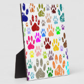 Kleurkleurige dog verven afdrukken fotoplaat (Zijkant)