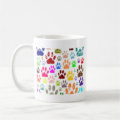 Kleurkleurige dog verven afdrukken koffiemok (Links)