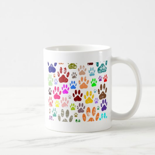 Kleurkleurige dog verven afdrukken koffiemok (Rechts)