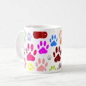 Kleurkleurige dog verven afdrukken koffiemok (Voorkant links)