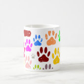 Kleurkleurige dog verven afdrukken koffiemok (Center)