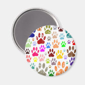 Kleurkleurige dog verven afdrukken magneet (Voorkant / Achterkant)