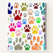 Kleurkleurige dog verven afdrukken notitieboek (Achterkant)