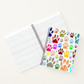 Kleurkleurige dog verven afdrukken notitieboek (Binnen)