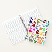 Kleurkleurige dog verven afdrukken notitieboek (Binnen)