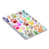Kleurkleurige dog verven afdrukken notitieboek (Rechterzijde)